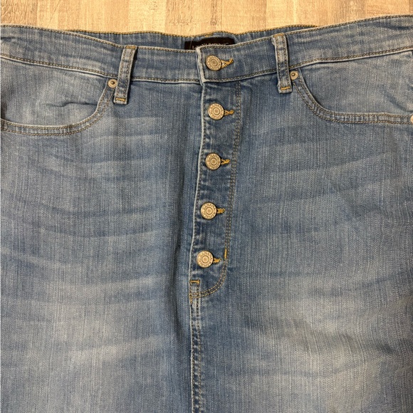 Banana Republic Button Fly Jean Women’s Skirt Size 12 - Picture 3 of 5